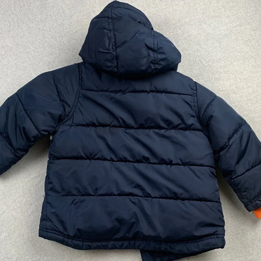 OLD NAVY | 3T TODDLER PUFFER SNOW WINTER COAT | LONG SLEEVE W HOOD